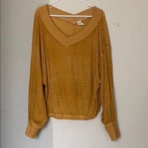 Yellow long sleeve top